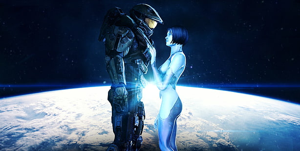 Wallpaper permainan Halo 5, luar angkasa, Halo, Cortana, Ketua Master, John-117, Wallpaper HD HD wallpaper