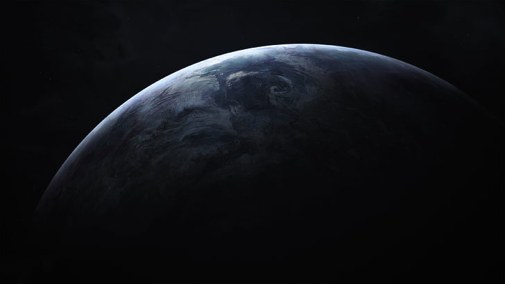 fondo de pantalla de luna en blanco y negro, espacio, planeta, Fondo de pantalla HD