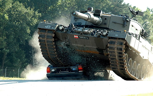 армия, танк, кола, Leopard 2, HD тапет HD wallpaper