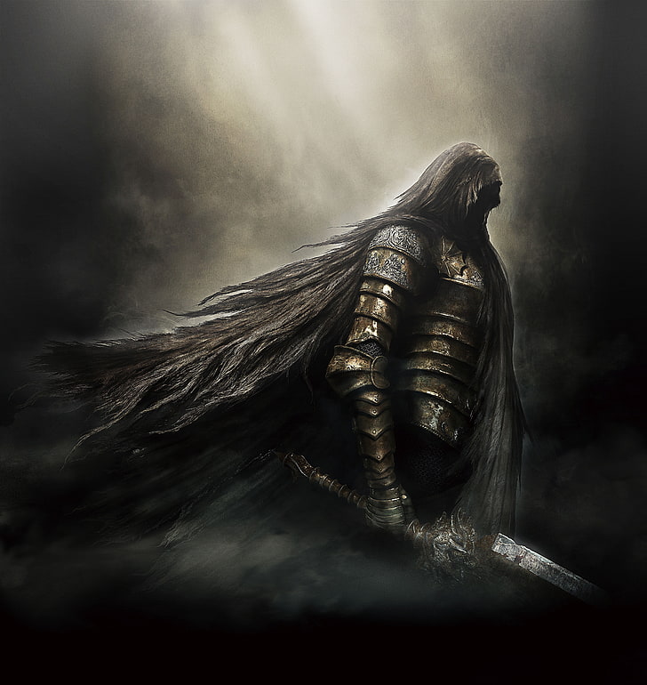 Ilustración de caballero, Dark Souls II, Dark Souls, Fondo de pantalla HD, fondo de pantalla de teléfono