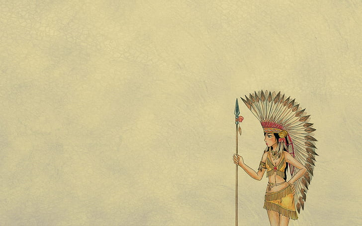 Artistic, Native American, Fantasy, Woman, HD wallpaper