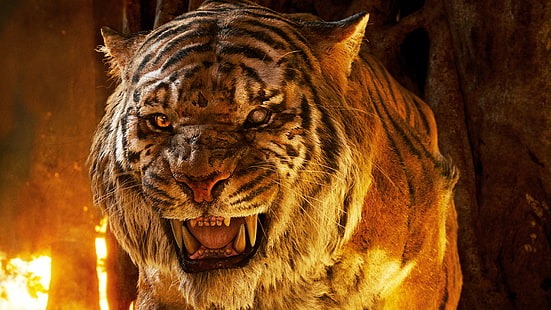 le livre de la jungle, films, films d'animation, films de 2016, tigre, hd, 4k, 5k, Fond d'écran HD HD wallpaper