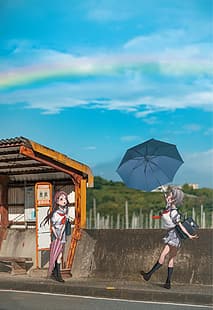 Cinta hidup! Sinar matahari, aqours, gadis anime, Sakurauchi Riko, Watanabe You, Wallpaper HD, Wallpaper HD HD wallpaper