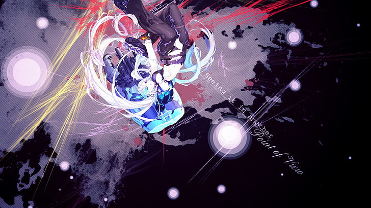 black rock shooter twintails white hair 1920x1080  People Long hair HD Art , Black Rock Shooter, twintails, HD wallpaper