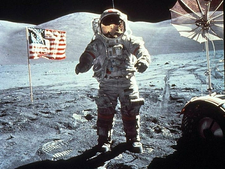 américa, astronauta, homem, missão, lua, espaço, HD papel de parede