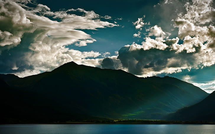الجبال ، الغيوم ، السماء ، الطبيعة، خلفية HD