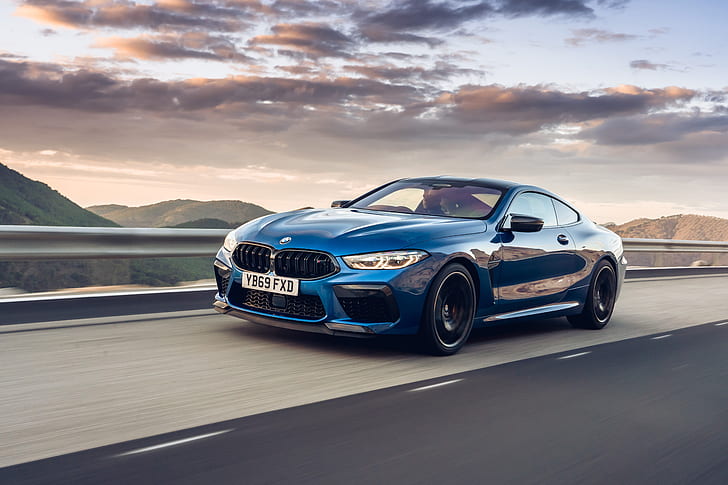 BMW, BMW M8, Blue Car, Car, Grand Tourer, Vehicle, HD wallpaper