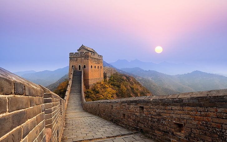 กำแพงเมืองจีนพระอาทิตย์ขึ้น - วอลล์เปเปอร์ HD คุณภาพสูง, วอลล์เปเปอร์ HD