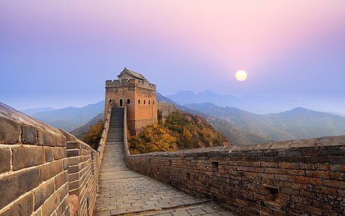 กำแพงเมืองจีนพระอาทิตย์ขึ้น - วอลล์เปเปอร์ HD คุณภาพสูง, วอลล์เปเปอร์ HD HD wallpaper
