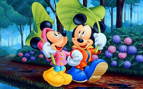 Disney, Mickey Mouse, Minnie Mouse, HD tapet HD wallpaper