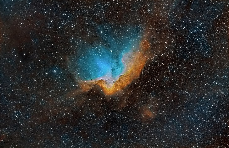 Тапет за галактика Андромеда, Цефей, в съзвездието, Мъглявина Магьосник, околна концентрация на, NGC 7380, HD тапет