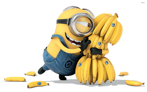 العميل الموز ، العميل يعانق التوضيح الموز الأصفر ، العميل ، الموز، خلفية HD HD wallpaper