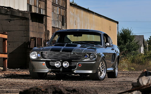 1967 Ford Mustang Eleanor, черный автомобиль, Ford, Mustang, 1967, Eleanor, автомобили, HD обои HD wallpaper