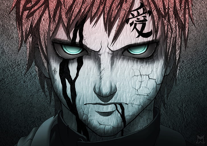 Anime, Naruto, Blue Eyes, Boy, Gaara (Naruto), Man, Tattoo, Wallpaper HD