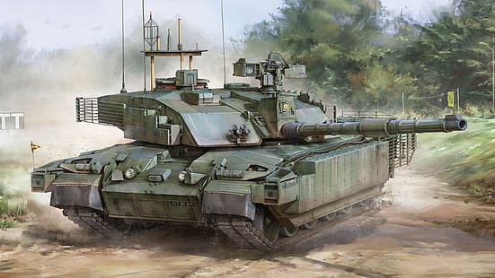 Великобритания, Джейсон, основной боевой танк, MBT, Challenger 2 TES, Challenger 2. Британская армия, HD обои HD wallpaper