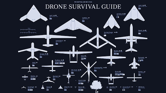 Guia de sobrevivência de drones, armas, país, drones, tipos, classificação, HD papel de parede HD wallpaper