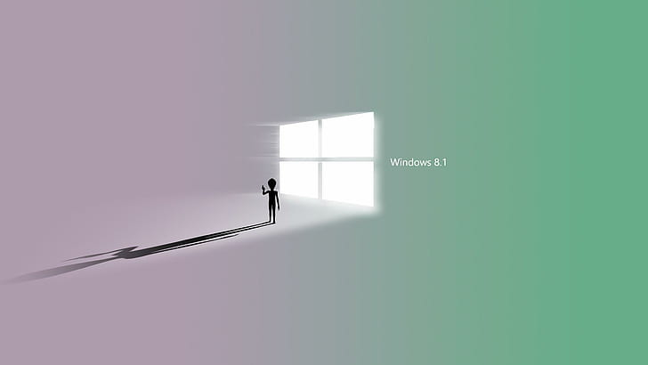 Window Sill, Aliens, Minimalism, Windows 8, Windows 8.1-logotyp, Window Sill, Aliens, minimalism, Windows 8, HD tapet