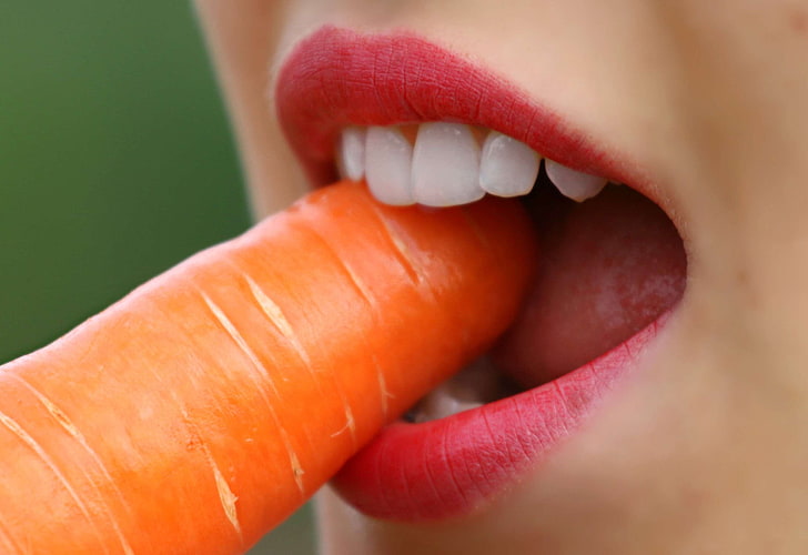 bite, carrot, dentist, diet, food, health, lips, loss of flesh, mouth, strong, teeth, vitamins, weight, HD wallpaper