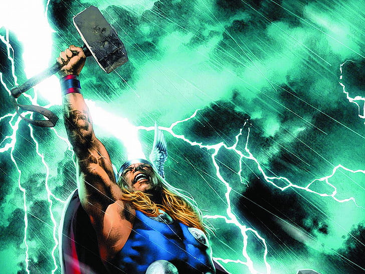Thor HD, ilustrasi thor, komik, thor, Wallpaper HD
