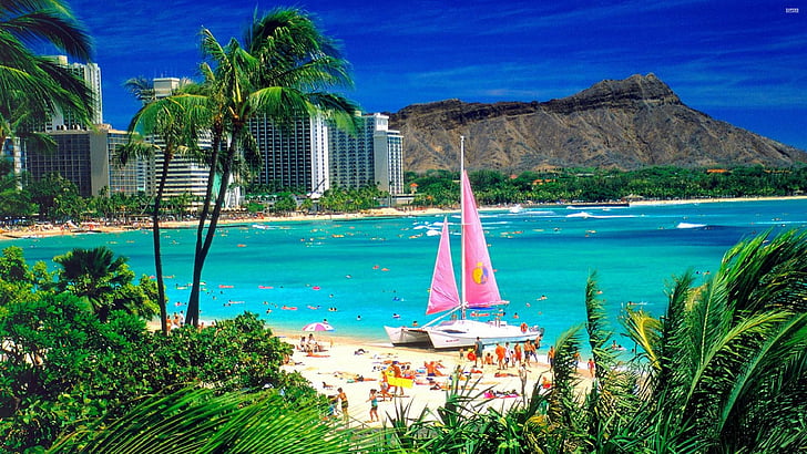 Waikiki Beach 1840 3840x2160, Sfondo HD