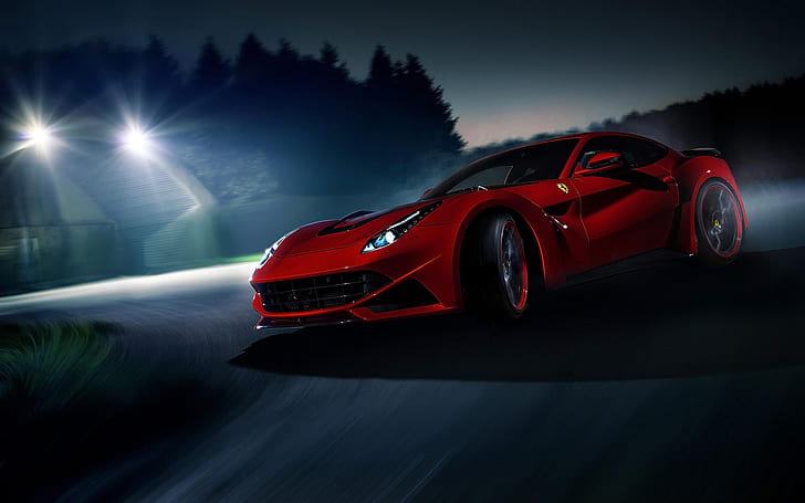 Ferrari FF Night Lights Drift HD, cars, night, ferrari, lights, drift, ff, HD wallpaper