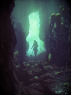 skärmdump av videospel, Lara Croft, Tomb Raider, Rise of the Tomb Raider, HD tapet HD wallpaper