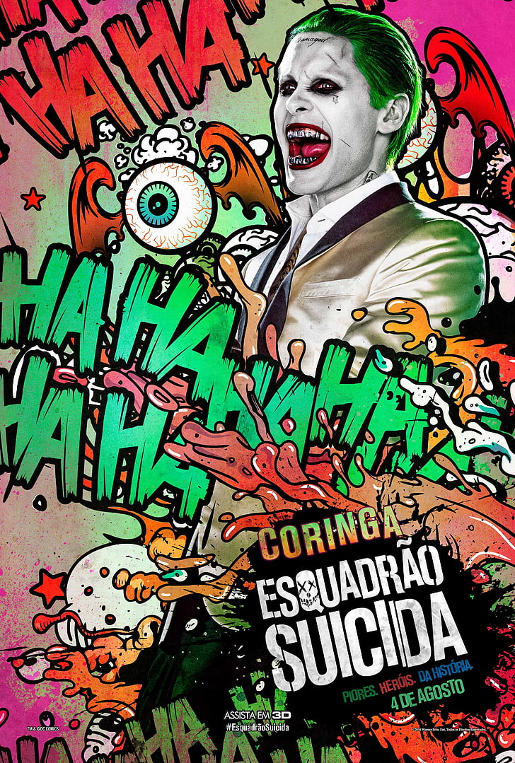 Ilustrasi Suicide Squad Joker, Suicide Squad, Joker, Wallpaper HD, wallpaper seluler