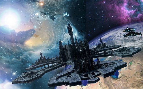 Stargate, Stargate Atlantis, Space Station, HD wallpaper HD wallpaper