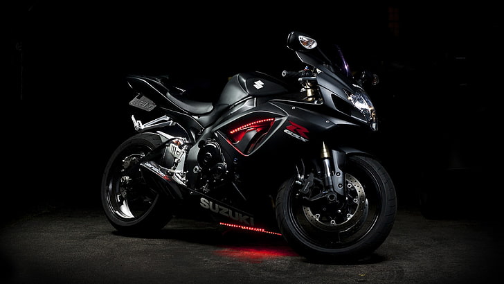 черен и червен спортен велосипед, Suzuki GSX-R, Suzuki, gixxer, мотоциклет, превозно средство, HD тапет
