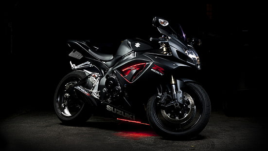 black and red sports bike, Suzuki GSX-R, Suzuki, gixxer, motorcycle, vehicle, HD wallpaper HD wallpaper