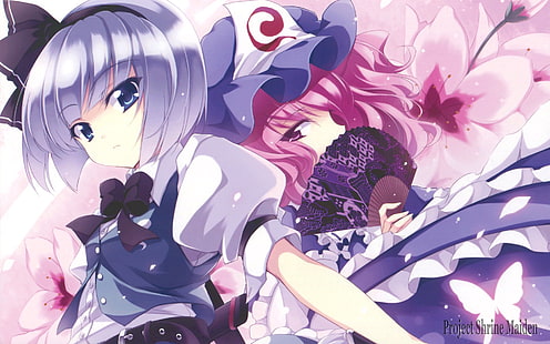 Anime, Touhou, Youmu Konpaku, Yuyuko Saigyouji, Wallpaper HD HD wallpaper