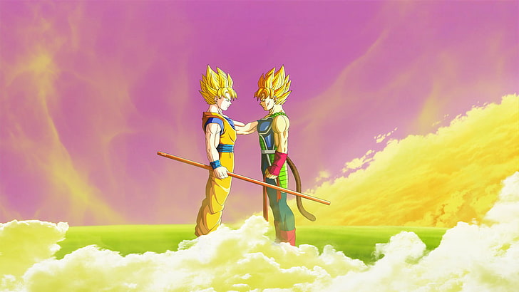 Dragonball Son Goku Super Saiyajin und Gohan Illustration, Dragon Ball, Dragon Ball Z, Bardock (Dragon Ball), Goku, HD-Hintergrundbild
