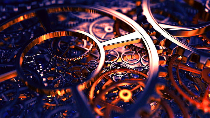 jam, mekanisme, mekanisme jam, steampunk, teknologi, fotografi, makro, close up, gigi, roda, roda gigi, Wallpaper HD