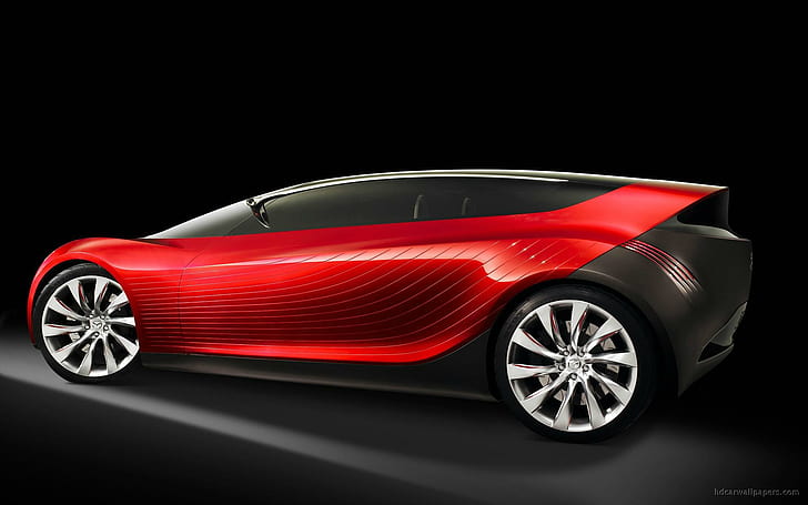 Mazda Ryuga Concept 4, red car, concept, mazda, ryuga, cars, HD wallpaper