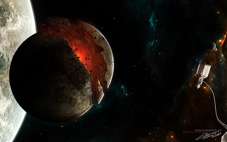 رسم حرب النجوم ، Taenaron ، ثلاثي الأبعاد ، فن رقمي ، فضاء ، كوكب، خلفية HD