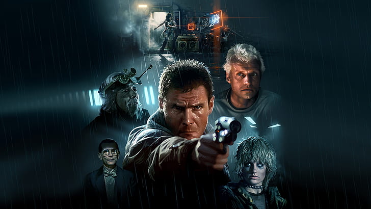Harrison Ford, Blade Runner, Cyberpunk, Fond d'écran HD