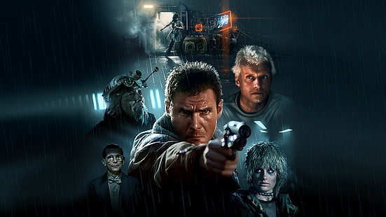Harrison Ford, Blade Runner, Cyberpunk, Fond d'écran HD HD wallpaper