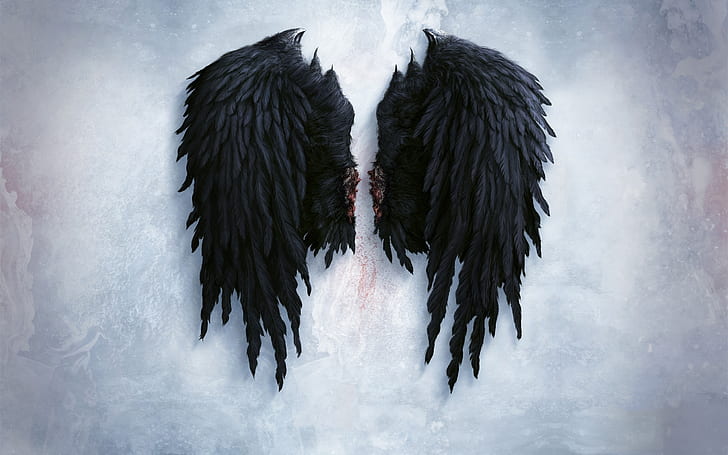 wings aion asmodian angel wings Art Black HD Art , wings, AION, HD wallpaper