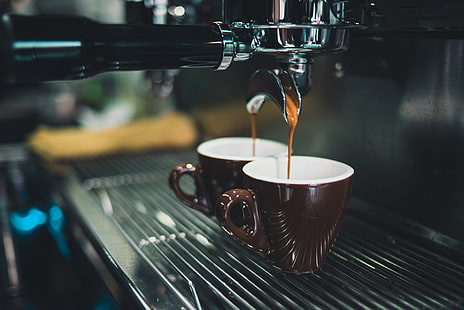 beverage, caffeine, cappuccino, coffee, cups, drink, espresso, hot, machine, maker, mugs, HD wallpaper HD wallpaper