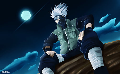 Kakashi-Illustration, Anime, Naruto, Kakashi Hatake, HD-Hintergrundbild HD wallpaper