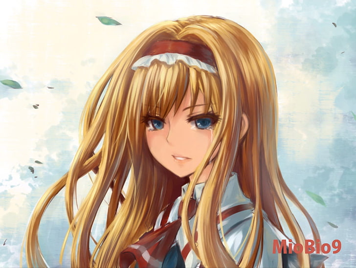 Anime, Anime Girls, Gesicht, blaue Augen, HD-Hintergrundbild
