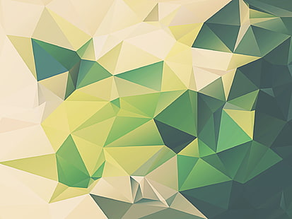 green and white graphic wallpaper, minimalism, green, geometry, abstract, low poly, digital art, artwork, HD wallpaper HD wallpaper