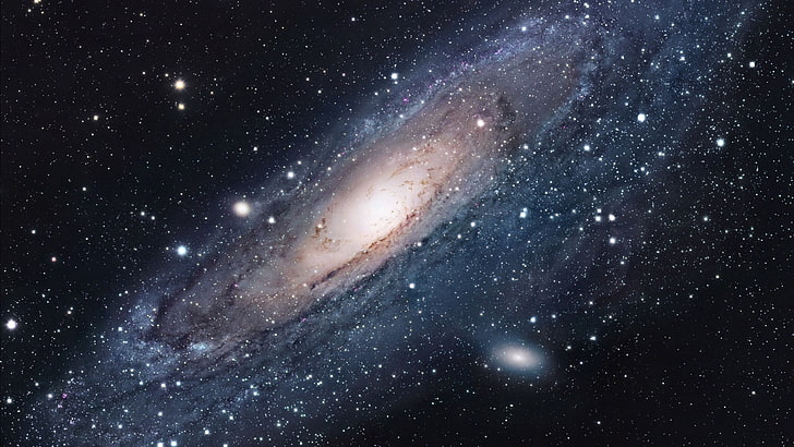 Milk Way Galaxy duvar kağıdı, galaksi, NASA, uzay, Andromeda, Messier 110, Messier 31, HD masaüstü duvar kağıdı