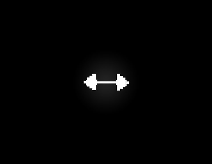 minimalismo, levantamiento de pesas, fondo negro, fondo simple, ilustraciones, flechas (diseño), Fondo de pantalla HD