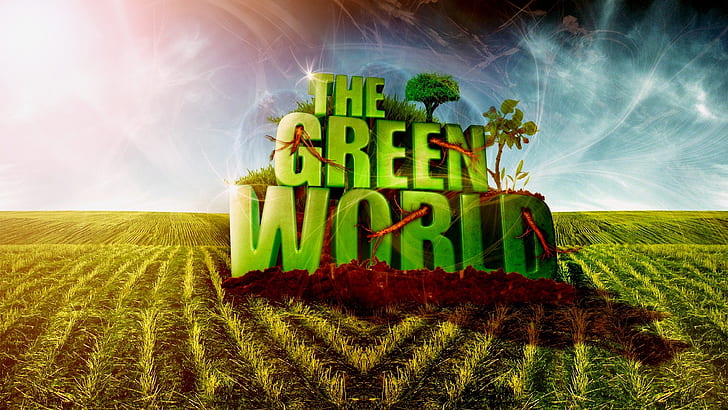 Зеленый мир, зеленый мир, Зеленый, Мир, HD обои