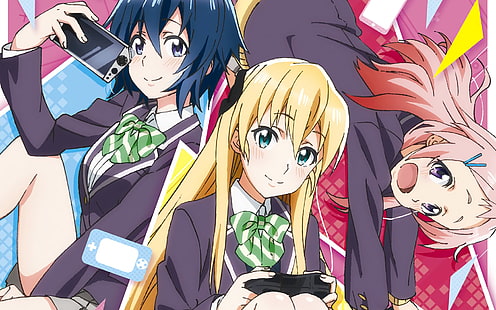 Aguri (Gamers!), Anime: Gamers !, Hoshinomori Chiaki, Karen Tendou, Fond d'écran HD HD wallpaper