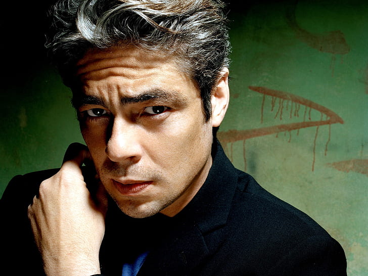 Benicio Del Toro, Man, Dark, HD wallpaper
