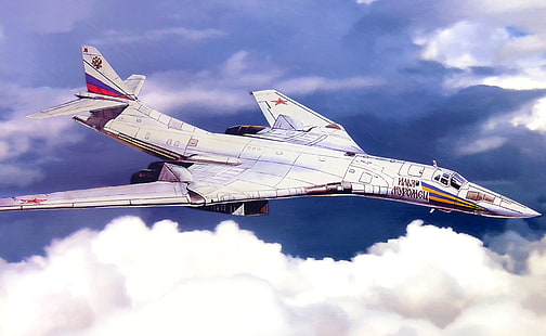  Swan, The plane, USSR, Russia, Painting, Aviation, BBC, Bomber, Tu 160, The Tu-160, Tu-160, Blackjack, White Swan, Ilya Muromets, Tupolev, 