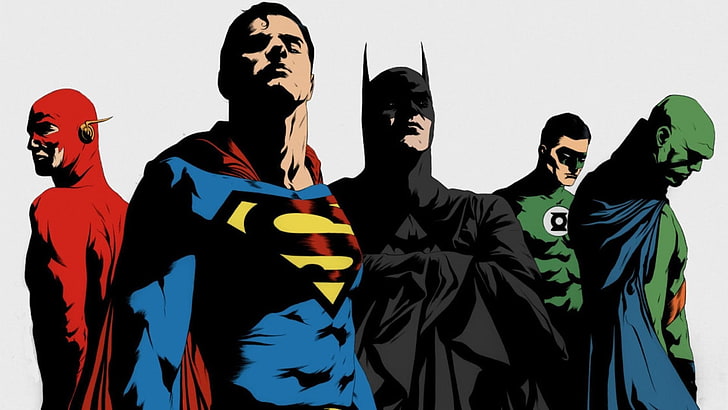 comics flash superman batman heroes the flash green lantern justice league superhero, HD wallpaper