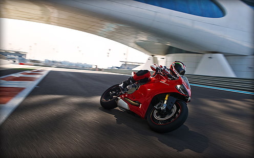 красный спортивный мотоцикл Ducati, Ducati, мотоцикл, Ducati 1199, HD обои HD wallpaper